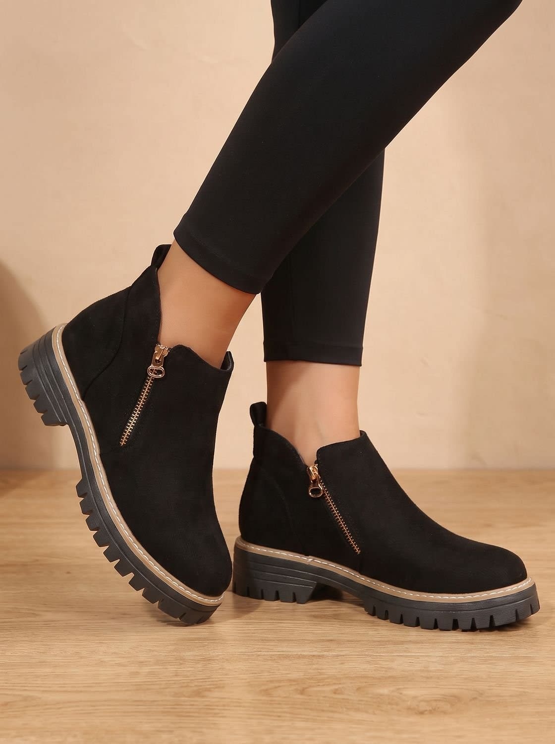 Women's Chunky Side Zip Orthopedic Boots | Ianthe_4
