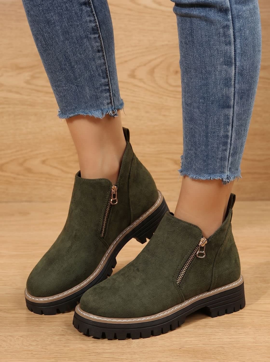 Women's Chunky Side Zip Orthopedic Boots | Ianthe_8