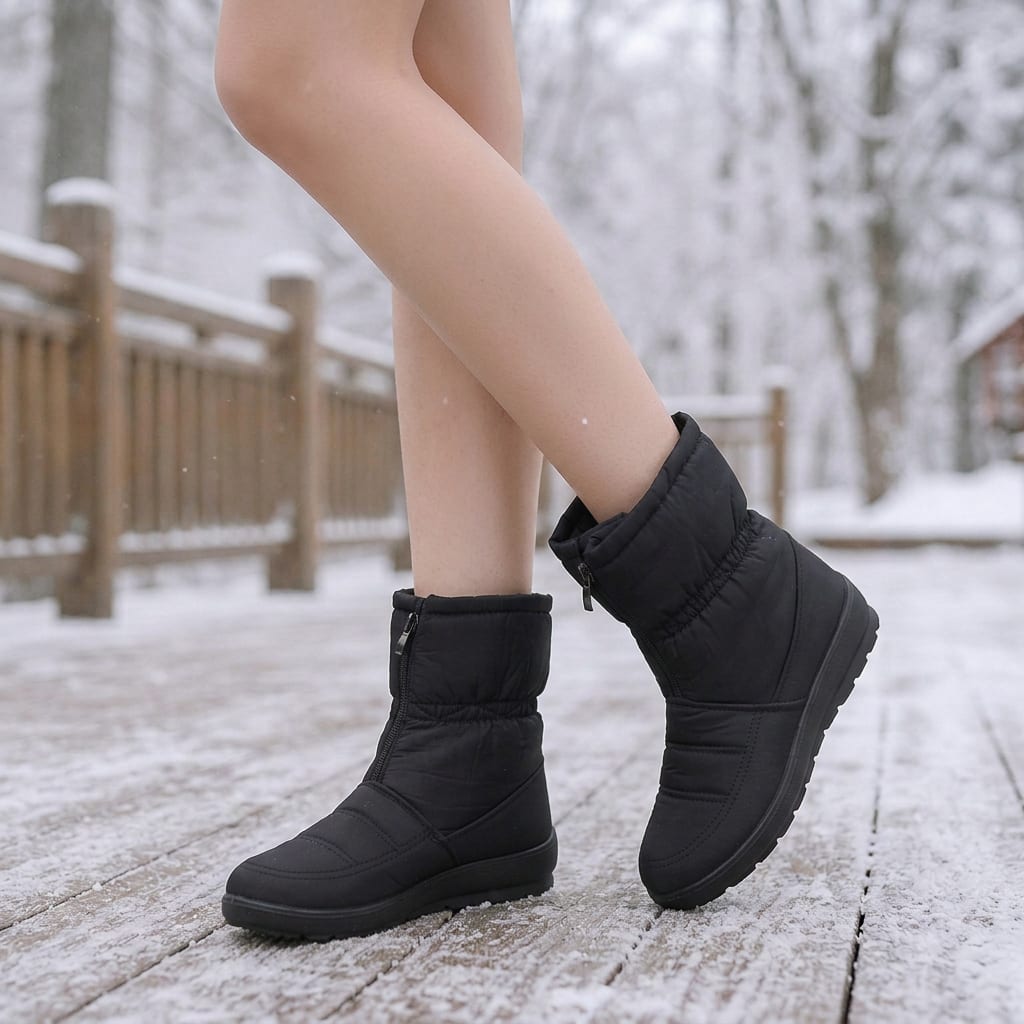 Women's Quilted Zip Up Snow Boots | Maeve_12