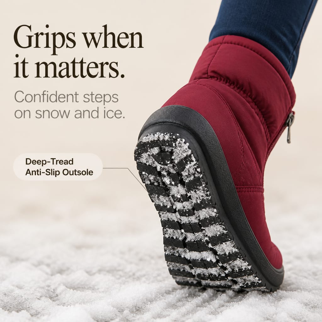 Women's Quilted Zip Up Snow Boots | Maeve_5