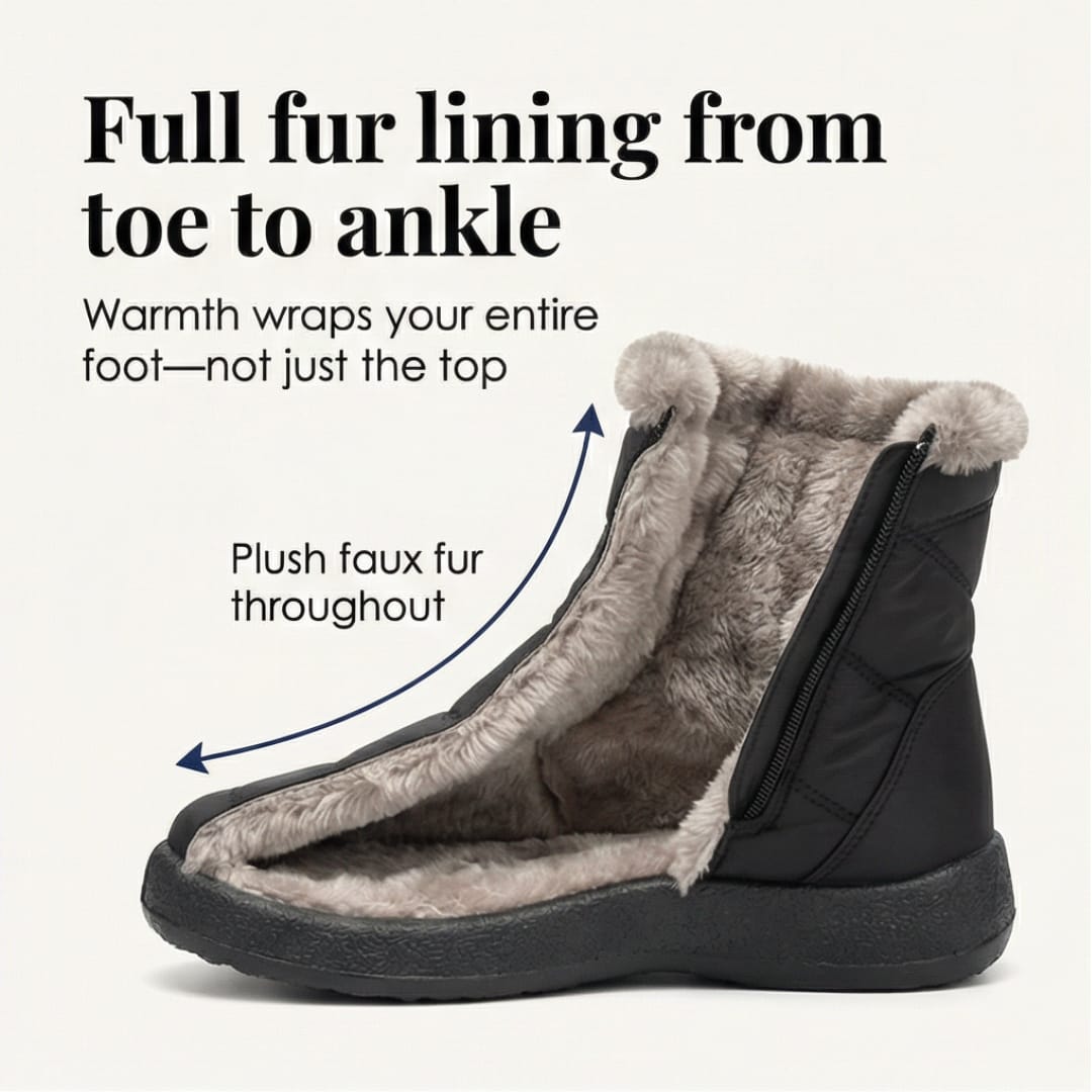 Women's Fur Lined Side Zip Winter Boots | Phoebe_5
