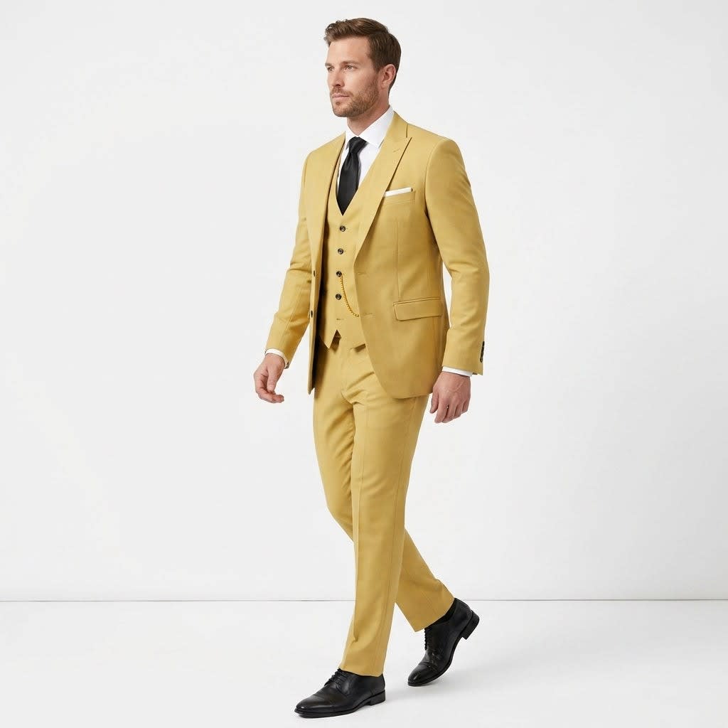 Men's Slim Fit Three Piece Suit | Oliver_9