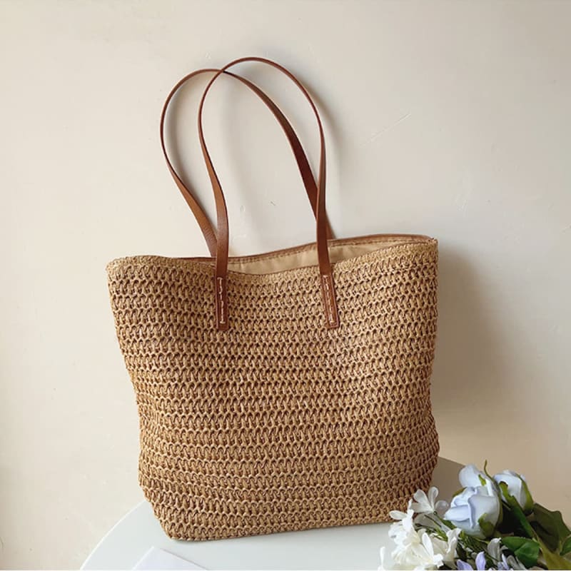 Women's Woven Straw Tote Bag | Summer_1