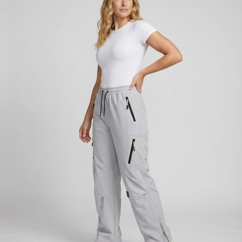 Women's Fleece Lined Cargo Ski Trousers For Winter | Naomi_1