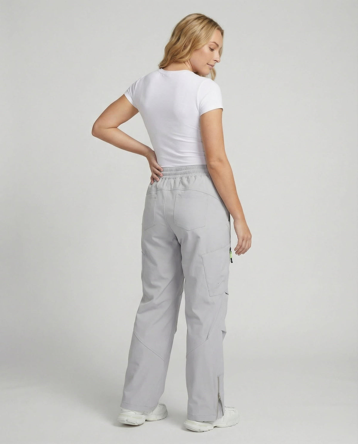 Women's Fleece Lined Cargo Ski Trousers For Winter | Naomi_3