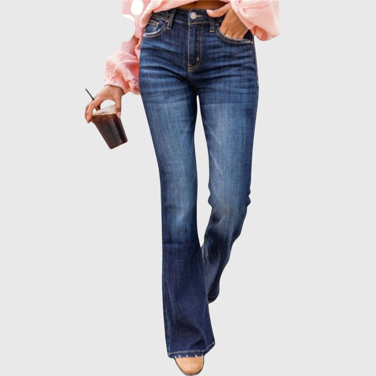 Women's Stretch Bootcut Jeans | Veronica_3