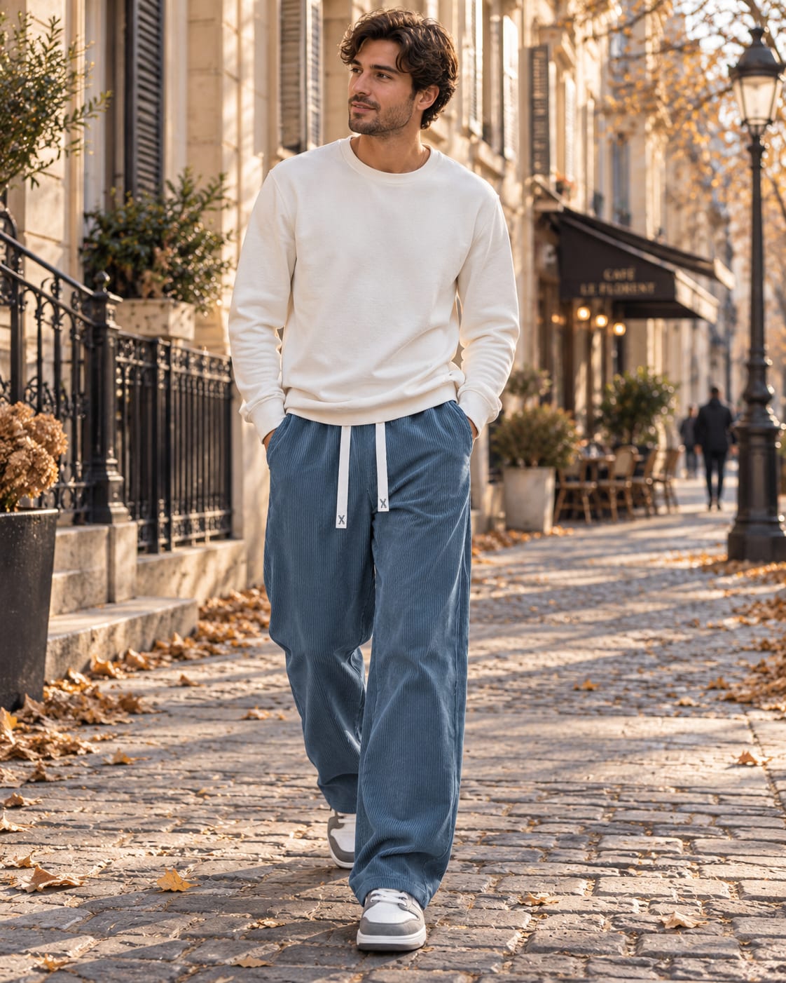 Men's Wide Leg Corduroy Trousers | Angus_5