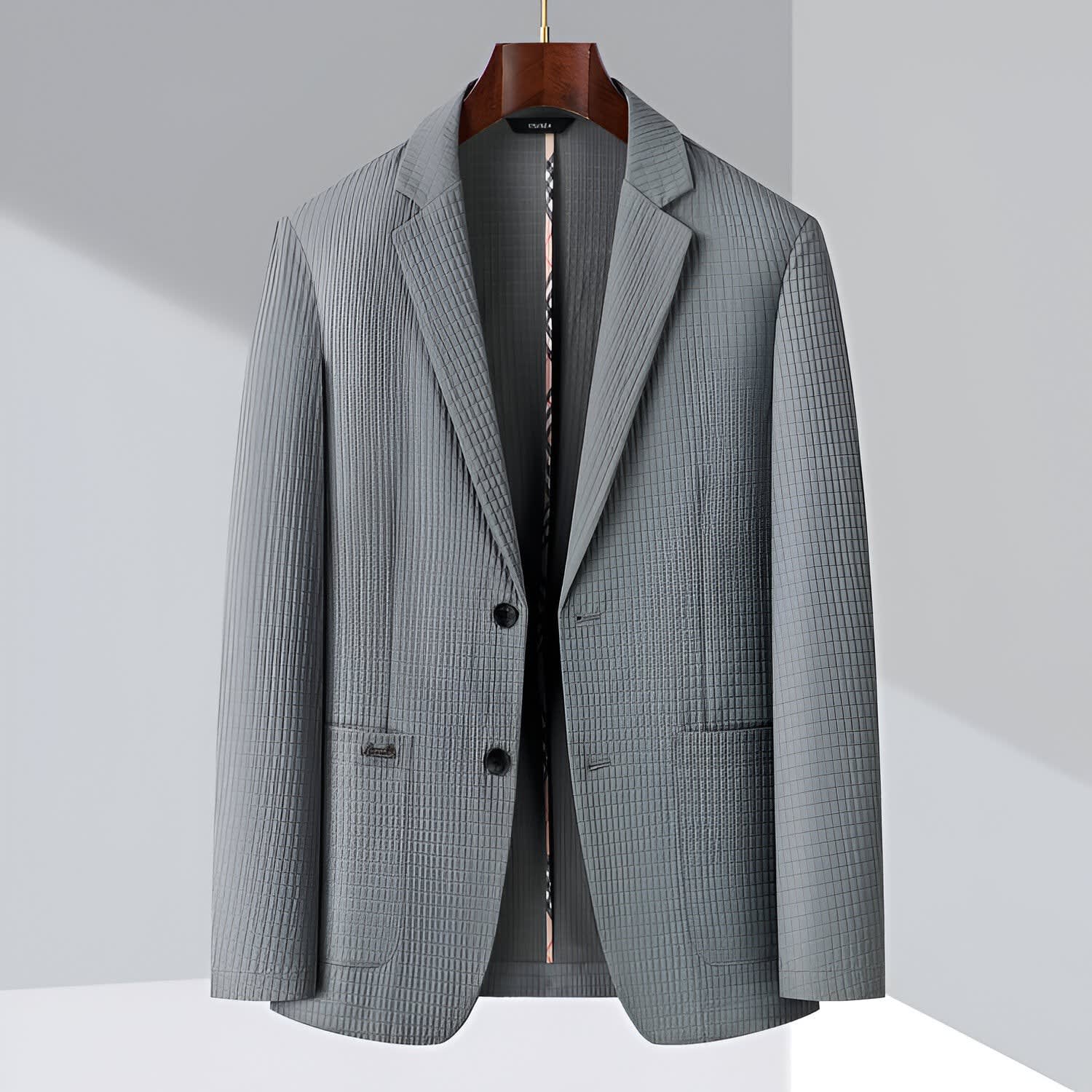 Men's Textured Single Breasted Blazer | Freddie_4