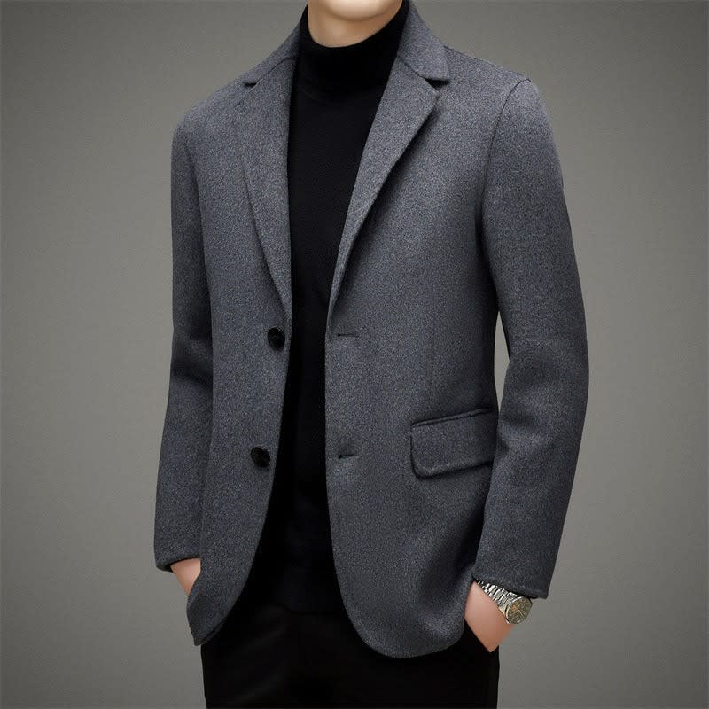 Men's Virgin Wool Overcoat with Removable Down Liner | Vaughn_5