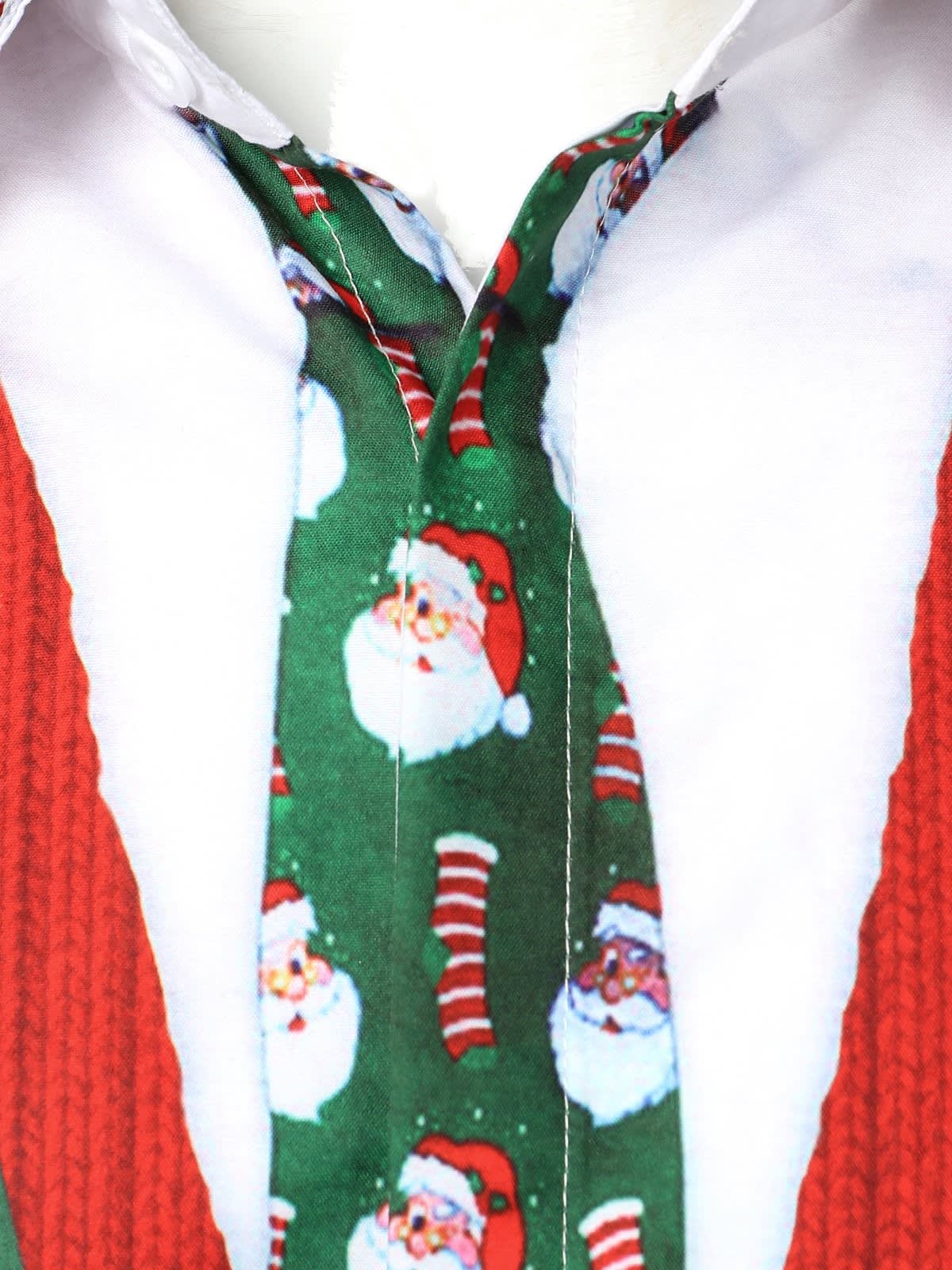Men's Gingerbread Print Ugly Christmas Shirt | Patrick_3
