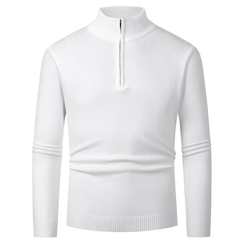 Men's Slim Fit Quarter Zip Jumper | Silas_13