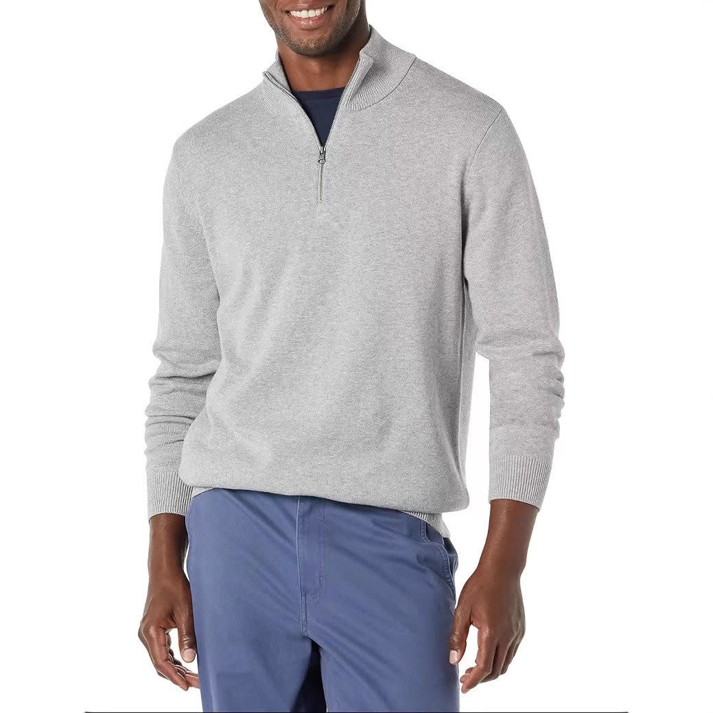Men's Slim Fit Quarter Zip Jumper | Silas_3