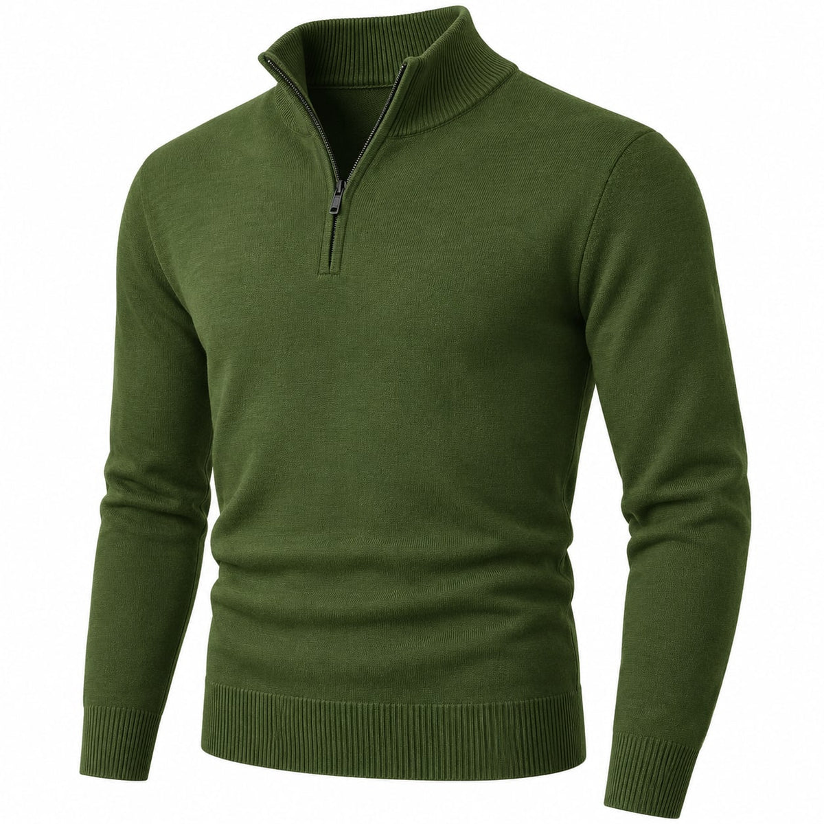 Men's Slim Fit Quarter Zip Jumper | Silas_9