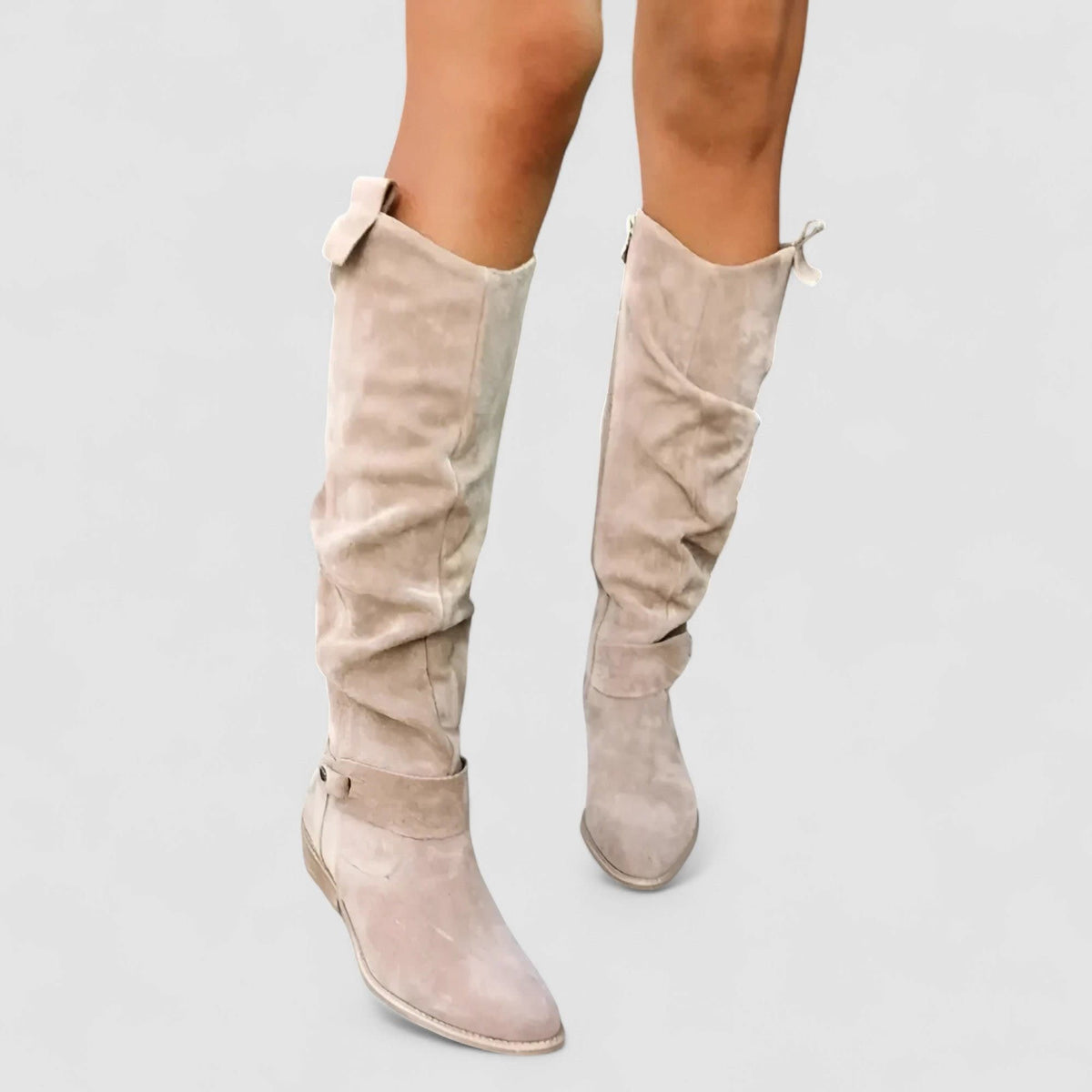 Women's Orthopedic Western Suede Knee-High Boots | Kate_6