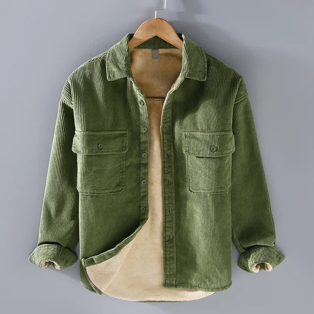 Men's Fleece Lined Corduroy Shacket | Conor_4