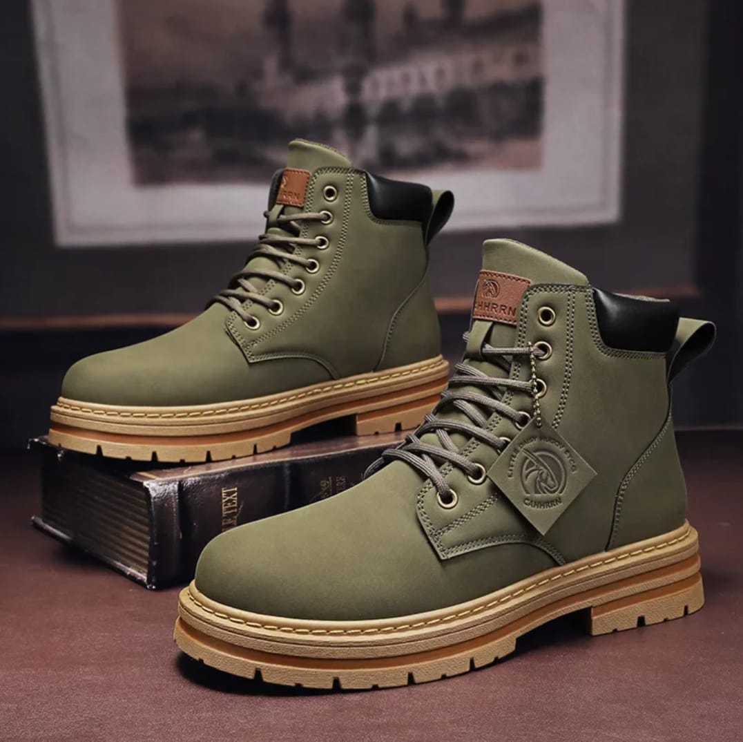 Men's Lace Up Chunky Sole Boots | Nathaniel_5