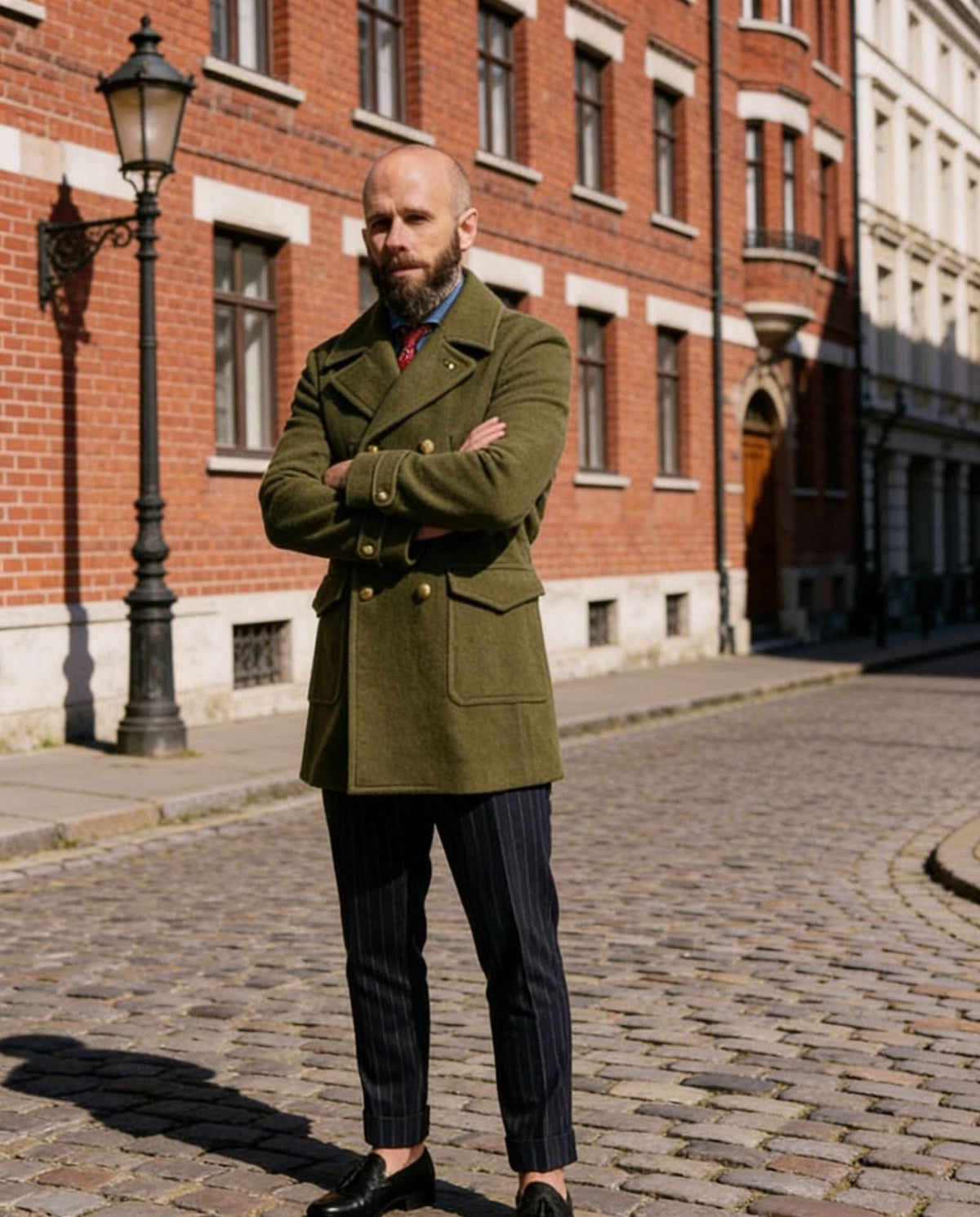 Men's Wool Blend Double-Breasted Pea Coat | Gordon_6