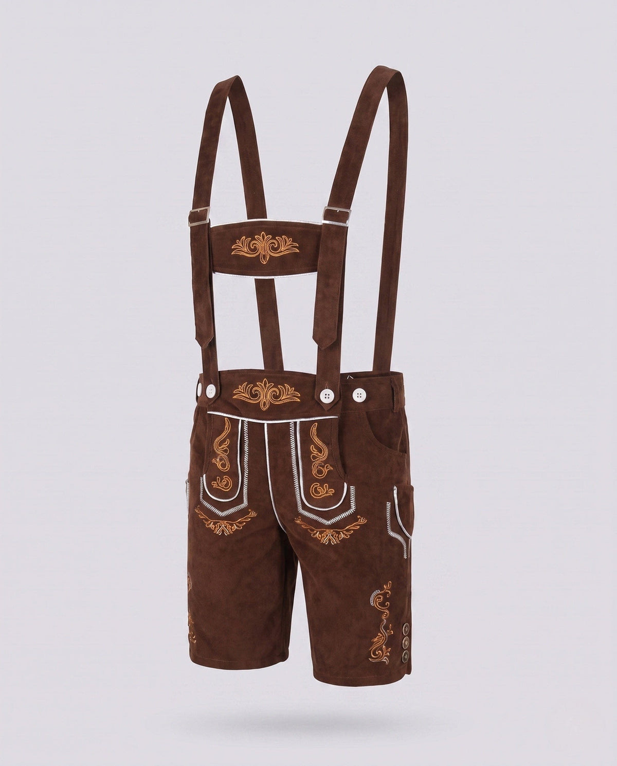 Men's Knee Length Embroidered Lederhosen | Morris_5