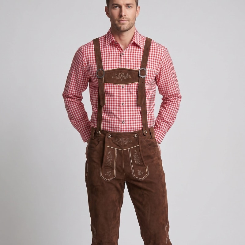 Men's Embroidered Suede Lederhosen | Randall_1