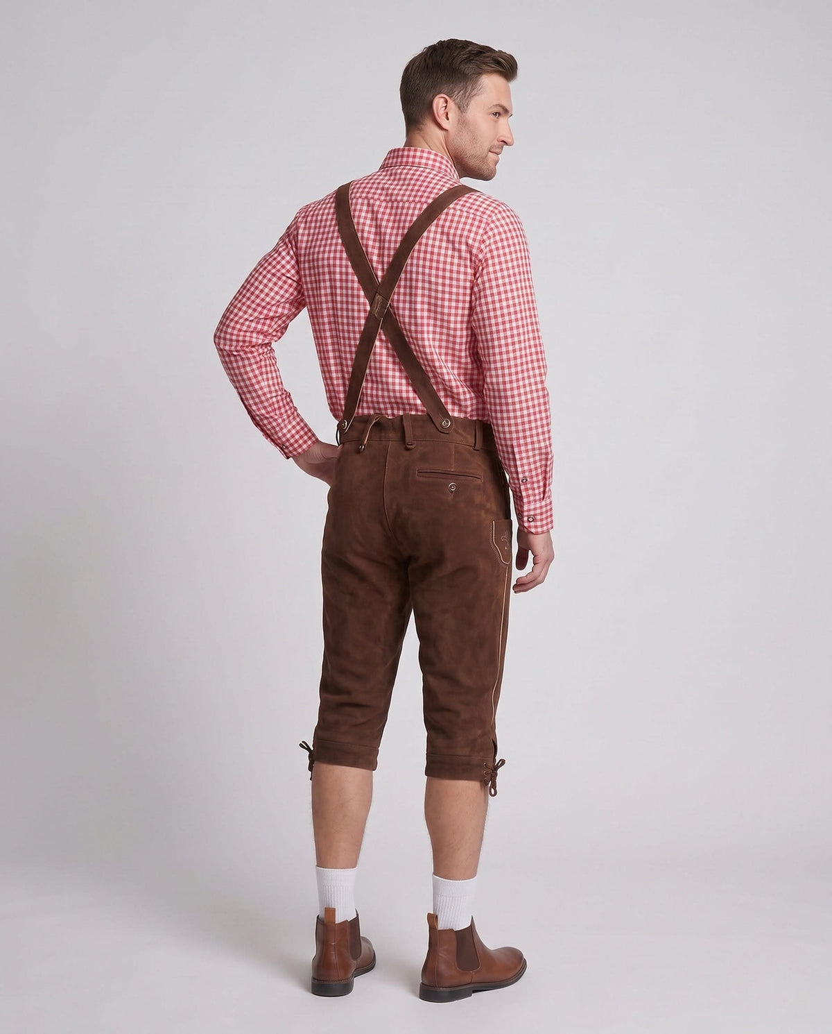 Men's Embroidered Suede Lederhosen | Randall_3