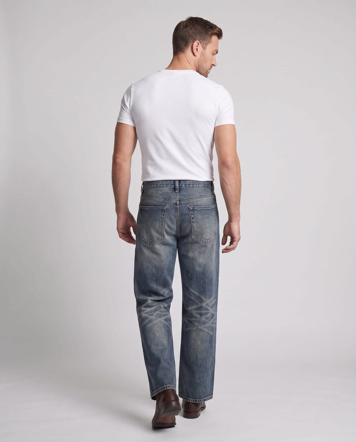 Men's Retro Wide Leg Flared Jeans | Oliver_4