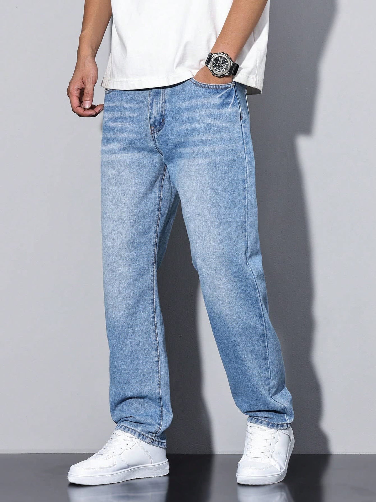 Men's Regular Fit Straight Leg Jeans | Ronald_13