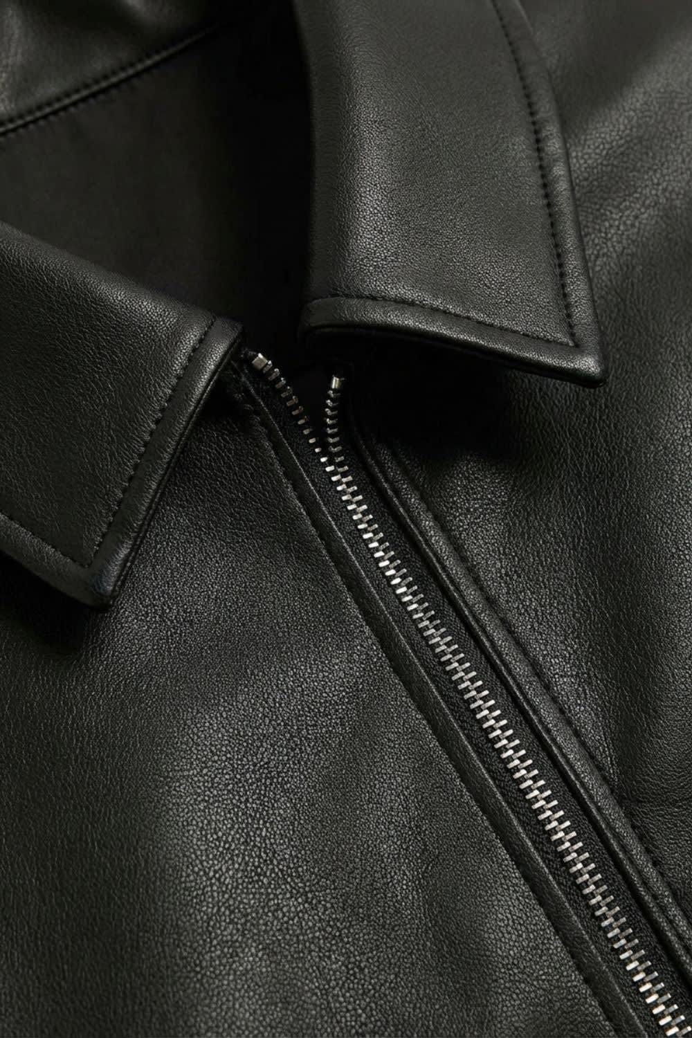 Men's Faux Leather Zip Jacket | Alfie_2