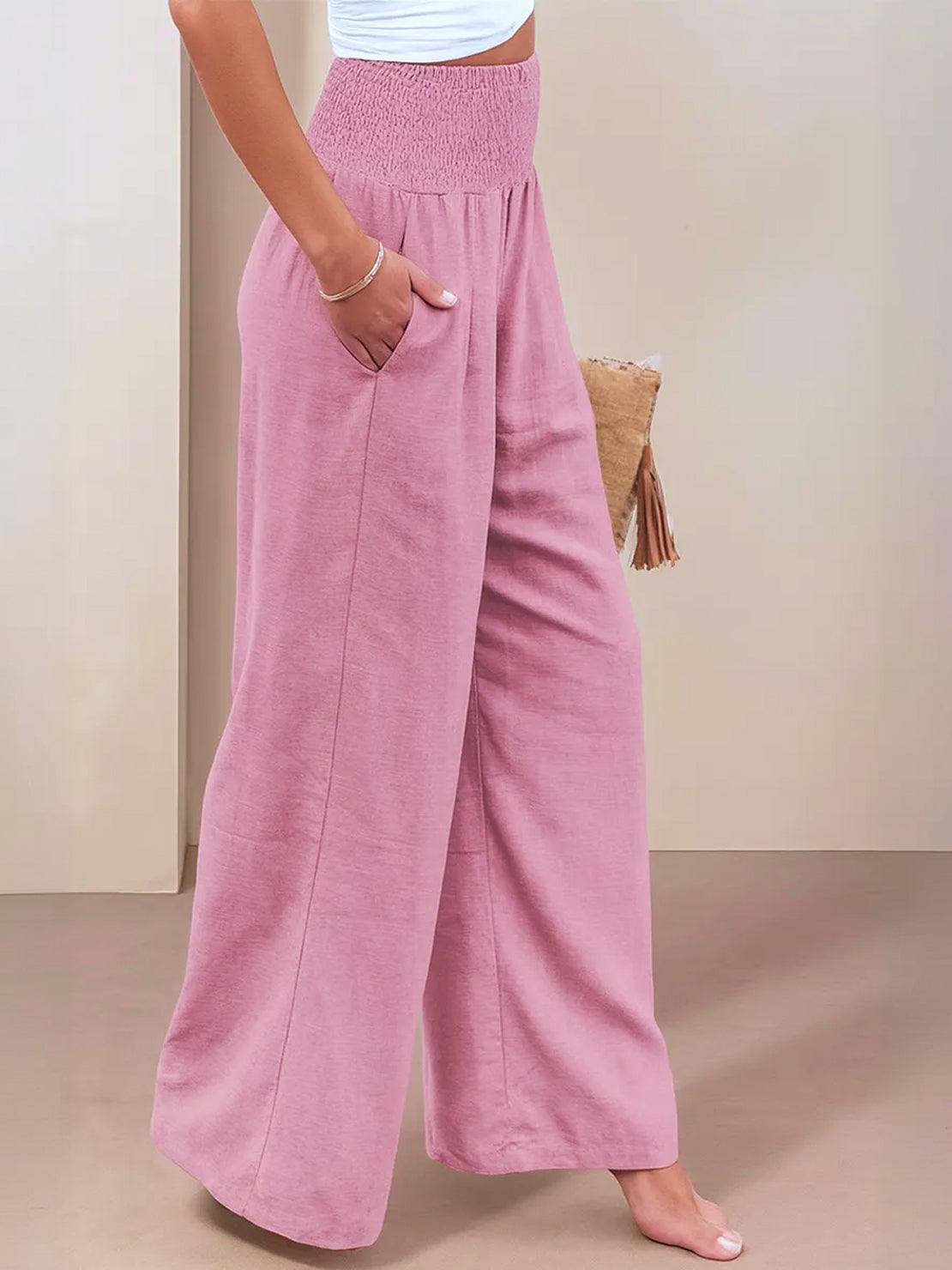 Women's Smocked Wide Leg Pants | Bianca