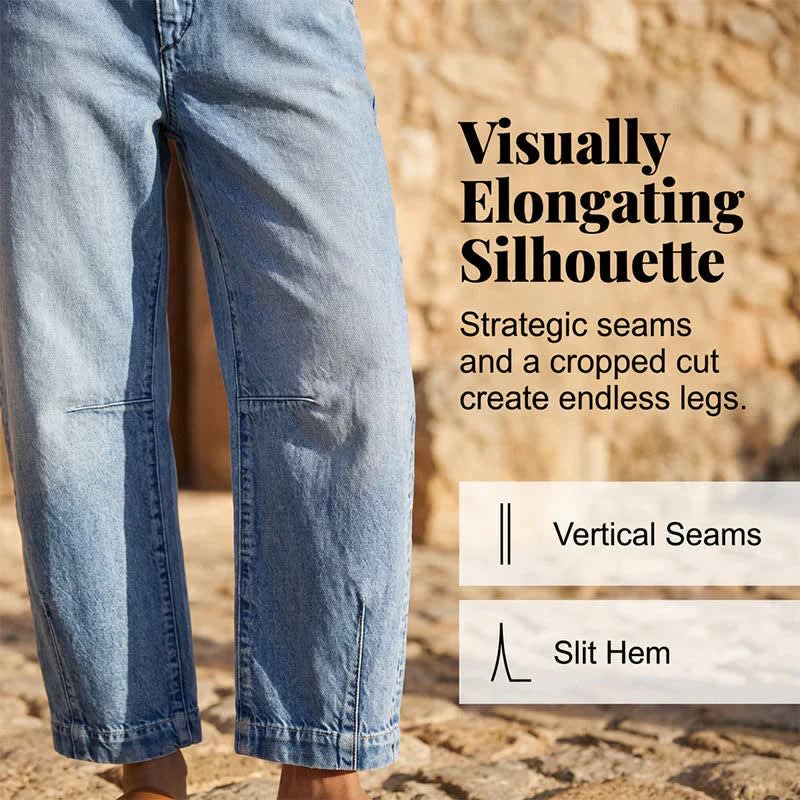 Women's High Waist Cropped Jeans | Tracey_4