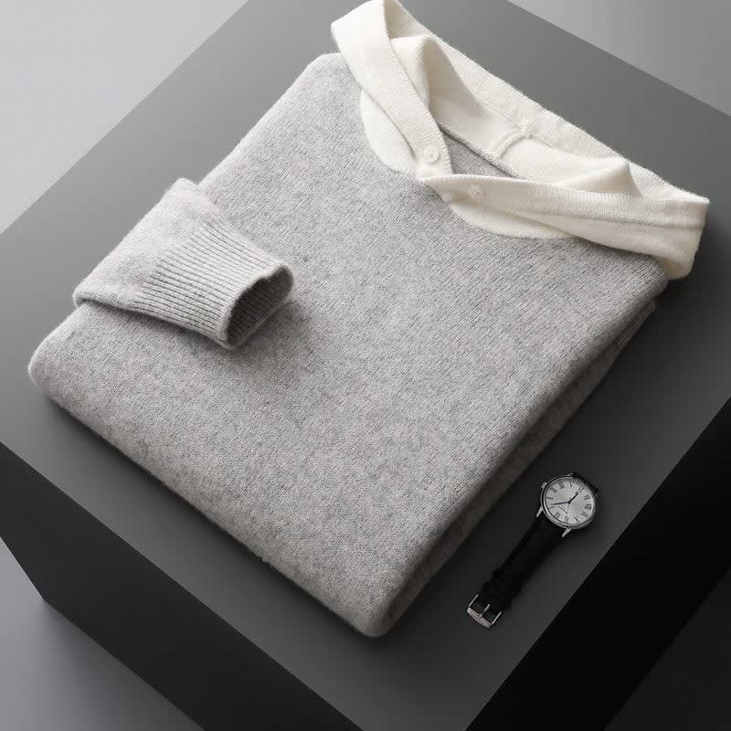 Men's Merino Wool Hooded Jumper | Henry_4