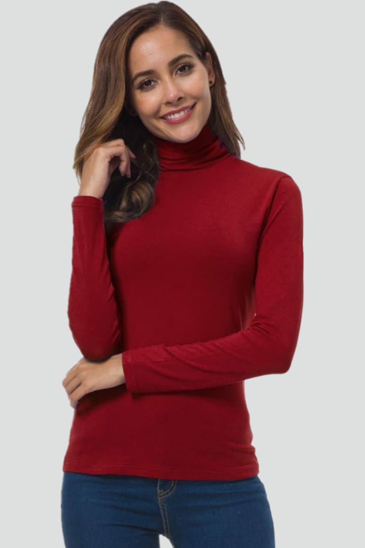 Women's Long Sleeve Roll Neck Jumper | Lowenna_6