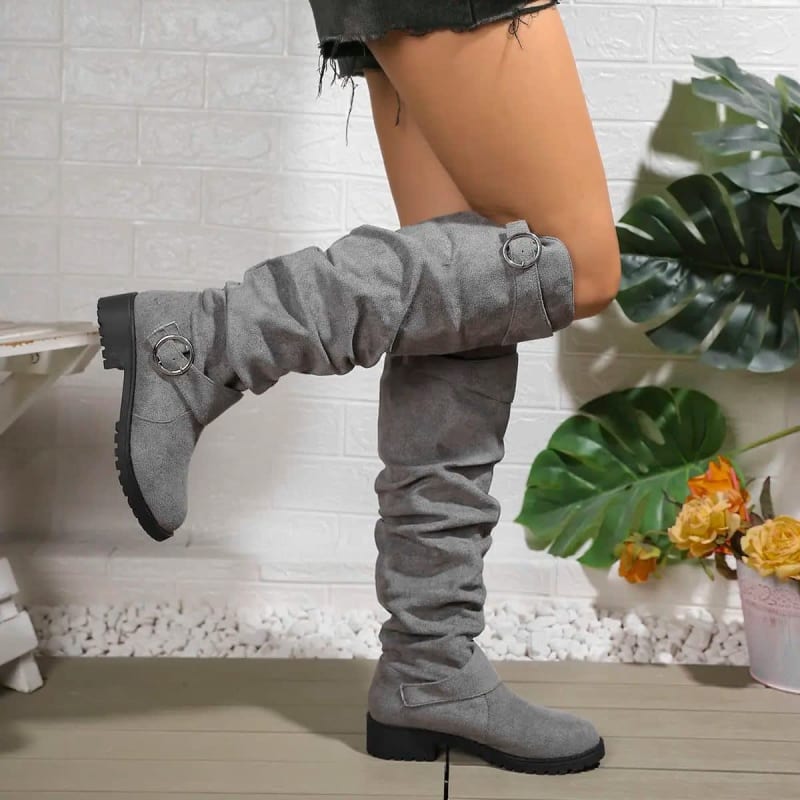 Women's Slouchy Suede Knee High Boots | Ellen_1