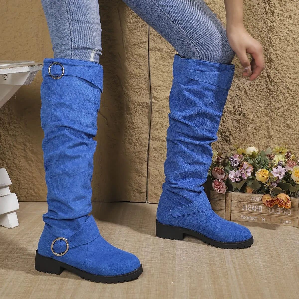 Women's Slouchy Suede Knee High Boots | Ellen_6