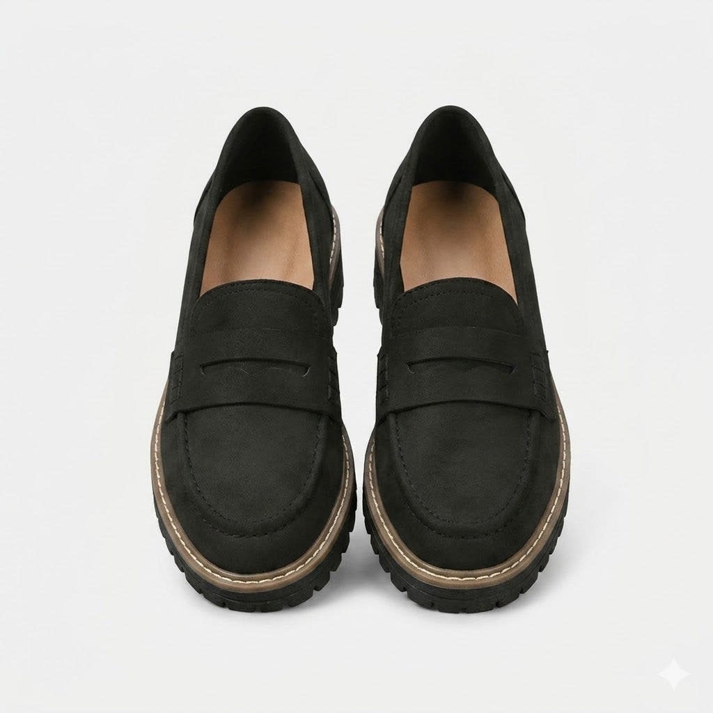 Women's Chunky Sole Penny Loafers | Thomasin_8