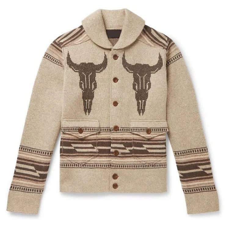 Men's Wool Blend Shawl Collar Cardigan | Finn_2