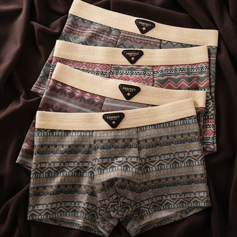 Men's Patterned Cotton Boxer Briefs | Bellamy_1