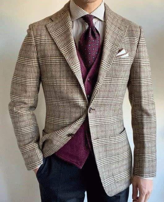 Men's Check Regular Fit Blazer | Horatio_8