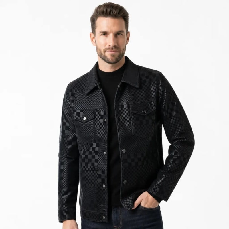 Men's Checked Button Front Jacket | Christian_1