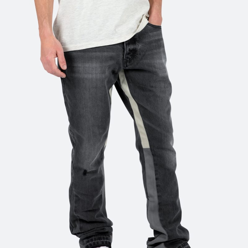 Men's Faded Black Flared Jeans | Sebastian_1