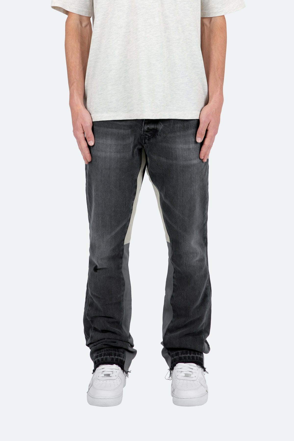 Men's Faded Black Flared Jeans | Sebastian_2