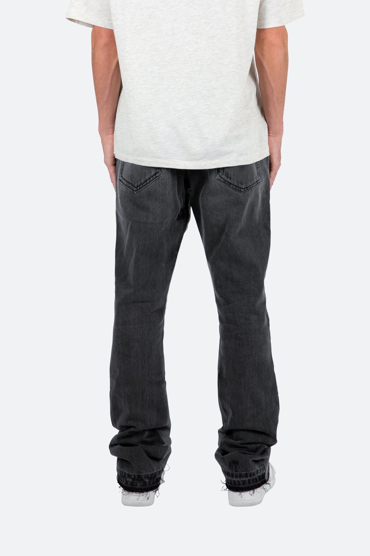 Men's Faded Black Flared Jeans | Sebastian_6