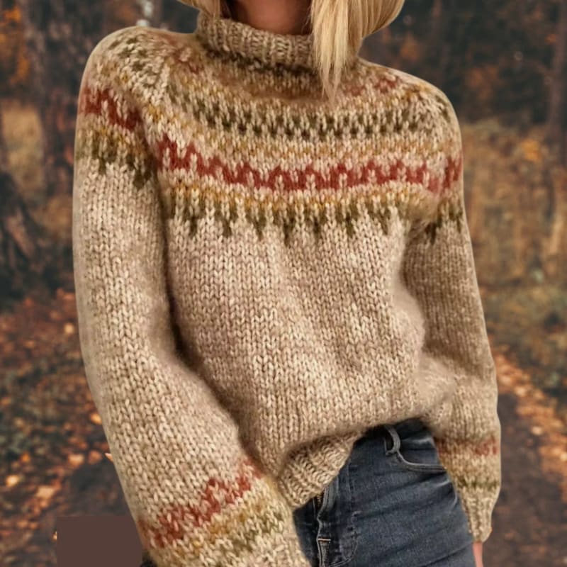 Women's Fair Isle Roll Neck Christmas Jumper | Flora_1