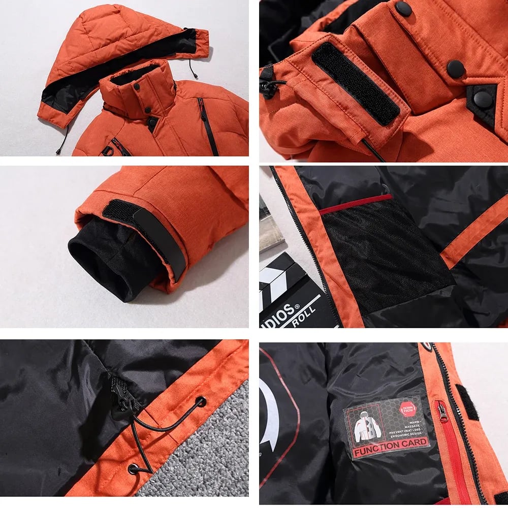 Men's Windproof Ski Outfit Down Jacket and Trousers | Bradley_10