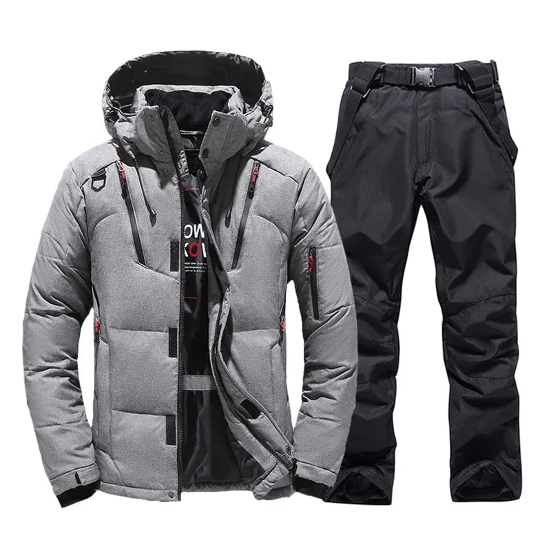 Men's Windproof Ski Outfit Down Jacket and Trousers | Bradley_4