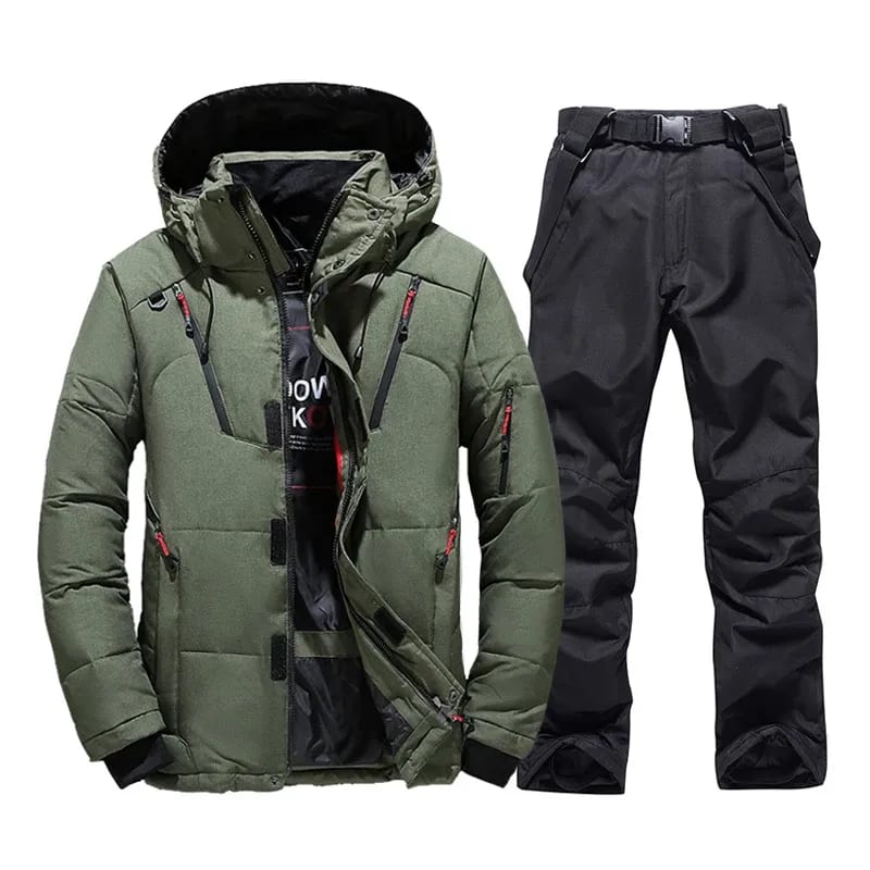 Men's Windproof Ski Outfit Down Jacket and Trousers | Bradley_6