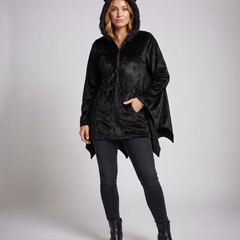 Women's Hooded Bat Wing Costume Jacket | Carys_1