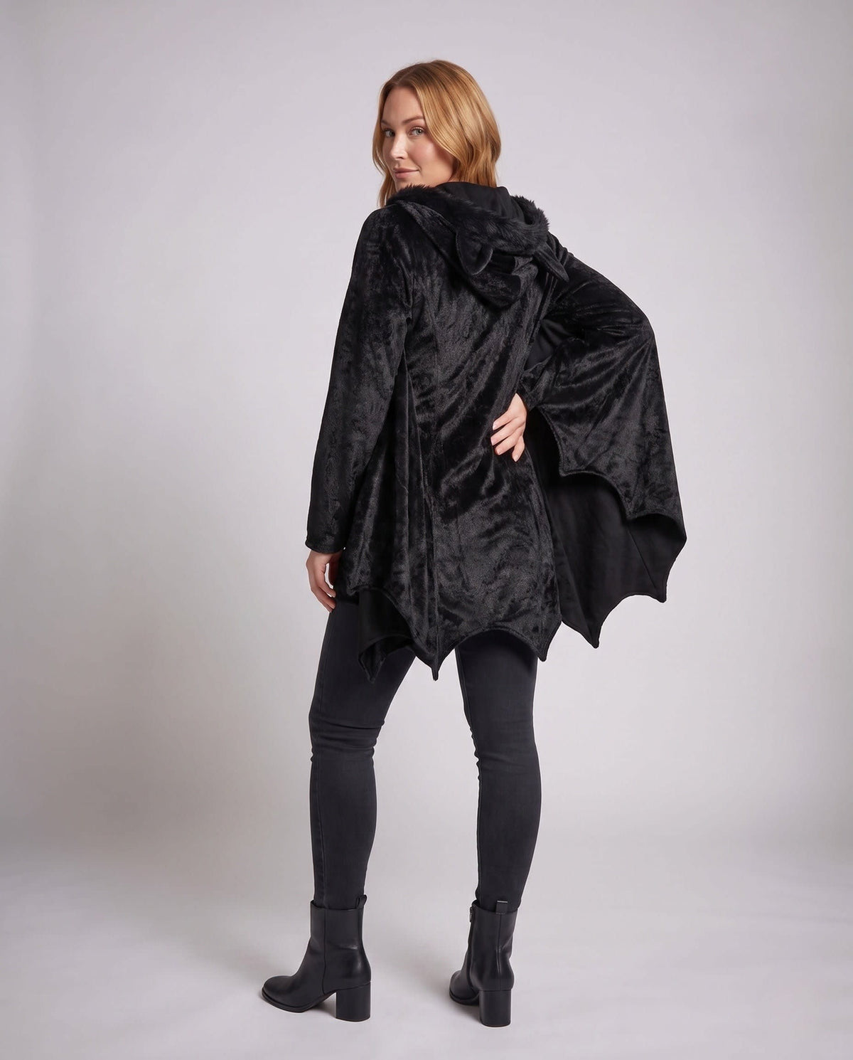 Women's Hooded Bat Wing Costume Jacket | Carys_4
