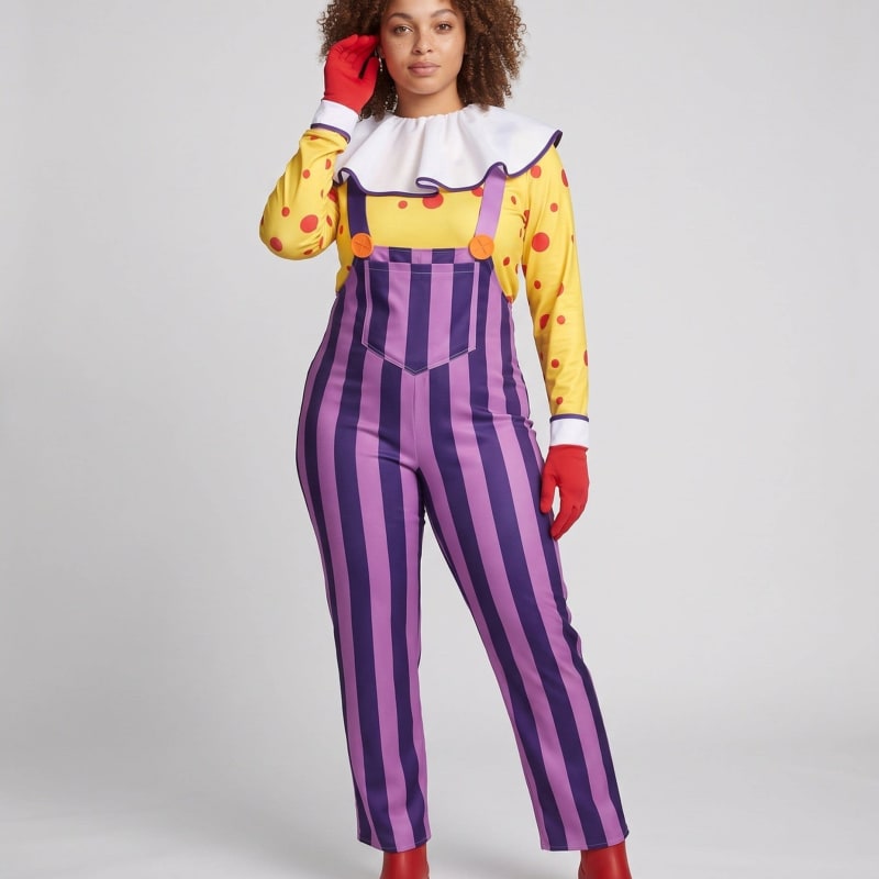 Women's Dungaree Clown Costume Set | Marianne_1