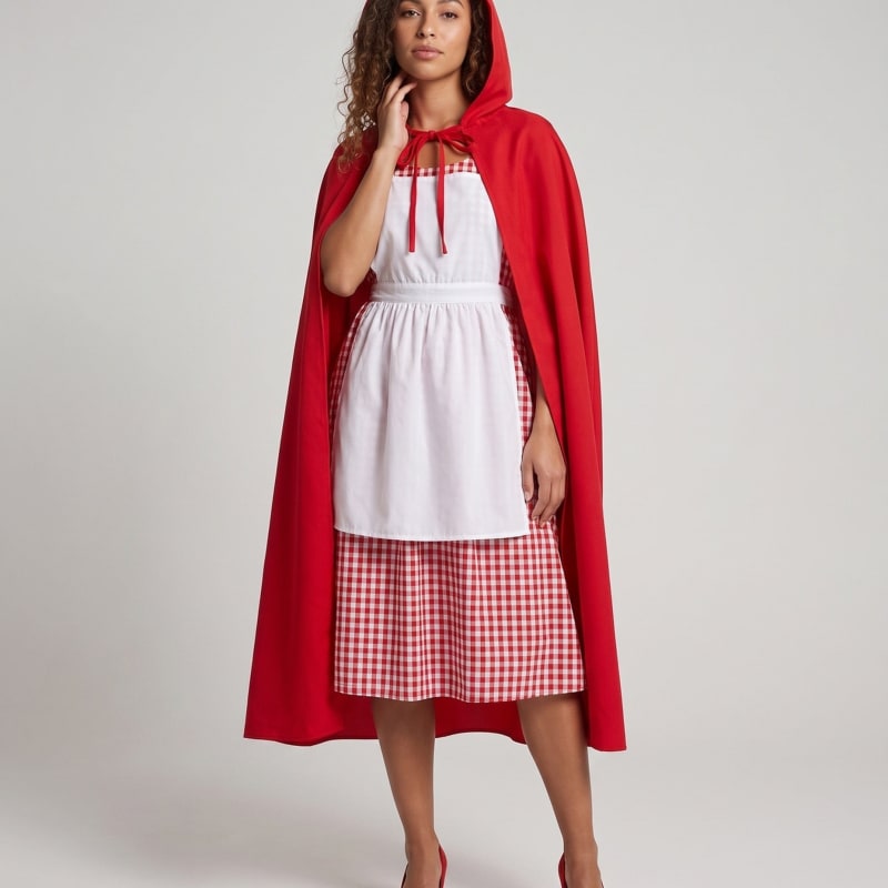 Women's Gingham Red Riding Hood Costume Set | Clementine_1