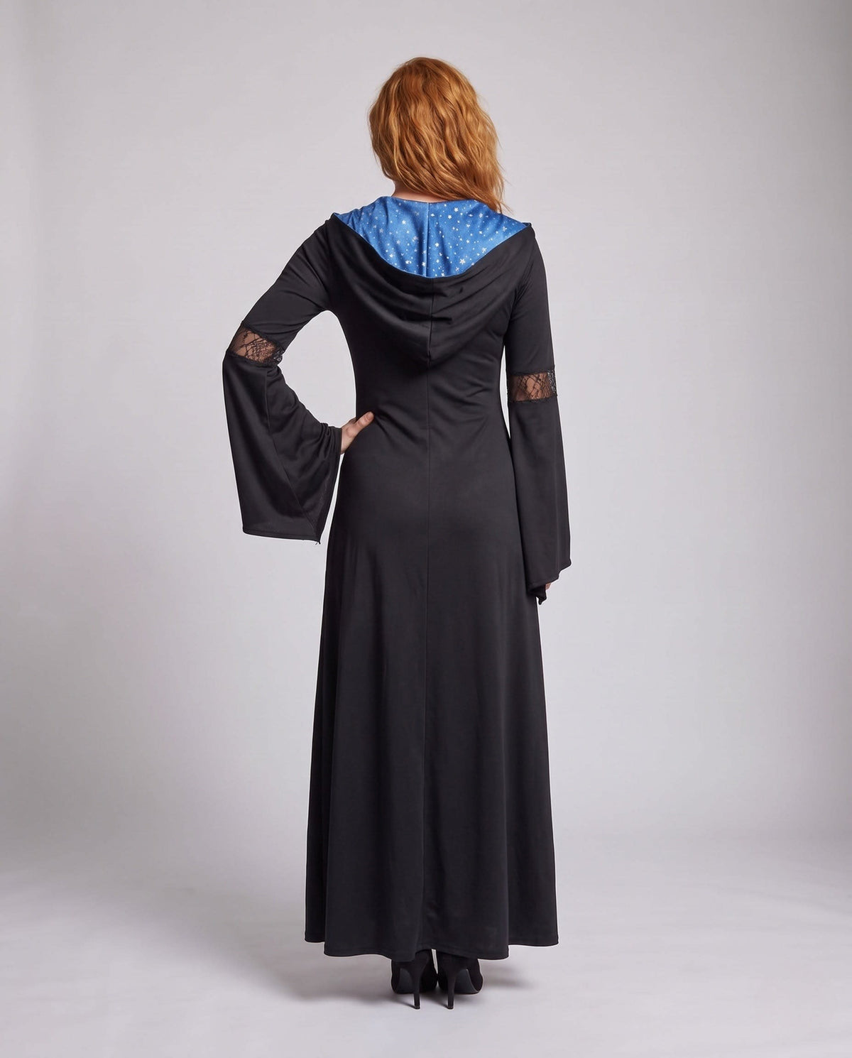 Women's Hooded Witch Costume Maxi Dress | Isadora_3